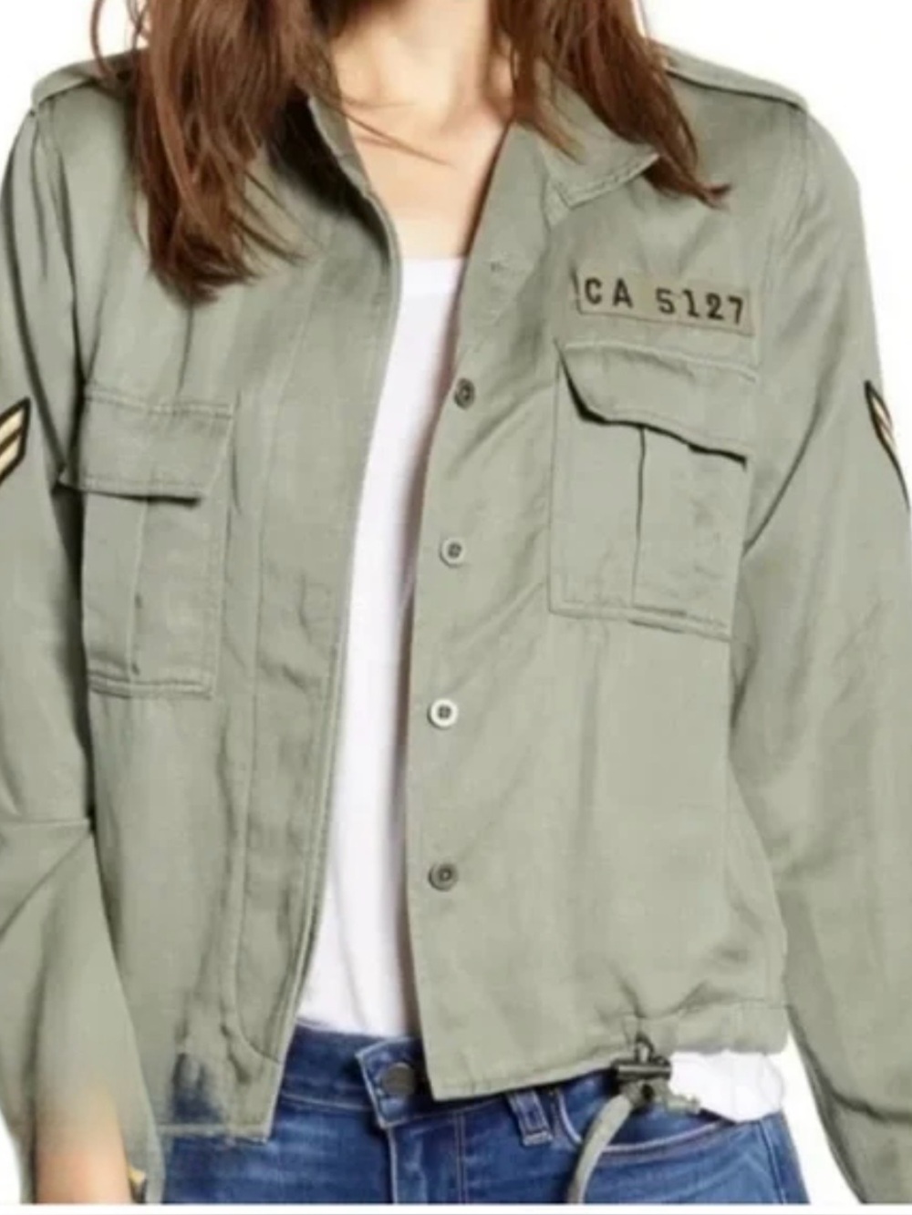 Rails Military-Style Light Sage Green Utility Jacket